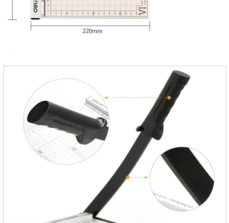 DELI paper ручная машина для резки стальная Бумага Резак офисная бумага-резак для фото бумага резка машина офисные режущие принадлежности