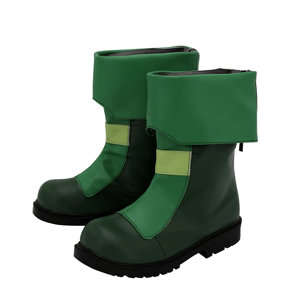 Made in Abyss Prushka Cosplay Boots Green Shoes Custom Made Any Size (3)