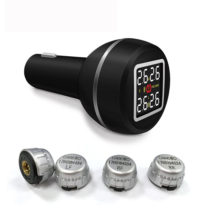 

D580 TPMS Car Tire Pressure Monitoring System Cigarette Lighter Direct Power Supply USB External Output Charging Port