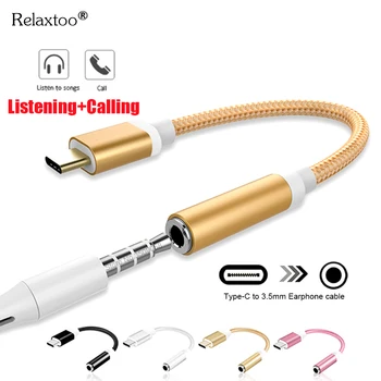 

Type-C to 3.5mm Earphone cable Adapter usb 3.1 Type C USB-C male to 3.5 AUX audio female Jack for Samsung Huawei Xiaomi Mi 8 A2