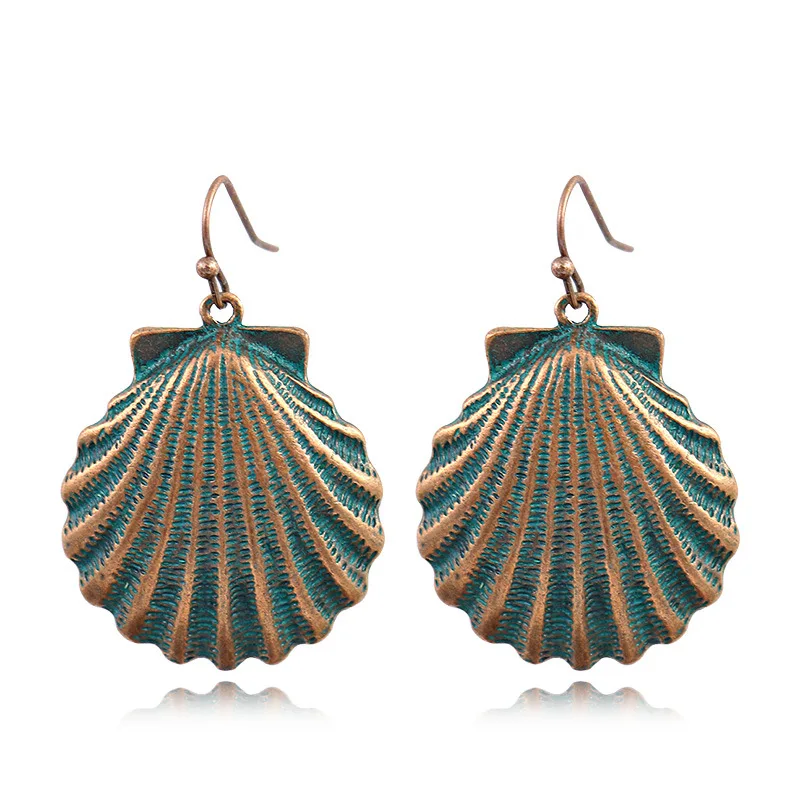 

New marine series shell earrings ear hooks fashion temperament national wind earrings jewelry personalized jewelry gift