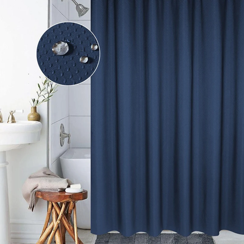 Günstige 2019 dusche Vorhang Dicke Jacquard Vorhänge High Grade Bad Silber Grau Honeycomb Strukturierte Polyester Stoff