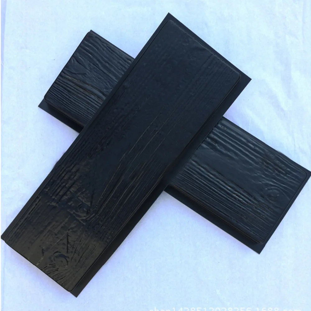 1PC Simulation of wood grain Wooden Boards Concrete Stone Mould Garden