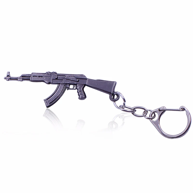 Fashion Trendy AK 47 Gun Pistol Keychain M60 Desert Eagle Left Wheel