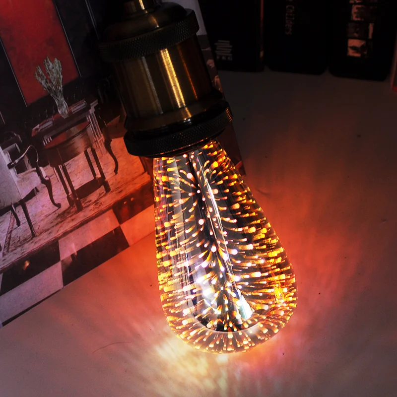 E27 светодиодный светильник, 3D декоративная лампа 110 В 220 в 240 В, праздничный светильник s A60 ST64 G80 G95, новинка, Рождественское украшение