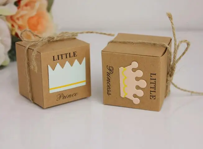 Piccolo Principe O Una Principessa Bomboniere Scatole, Baby Shower, Battesimo, Contenitore Di Cioccolato 50 Pz/Lotto