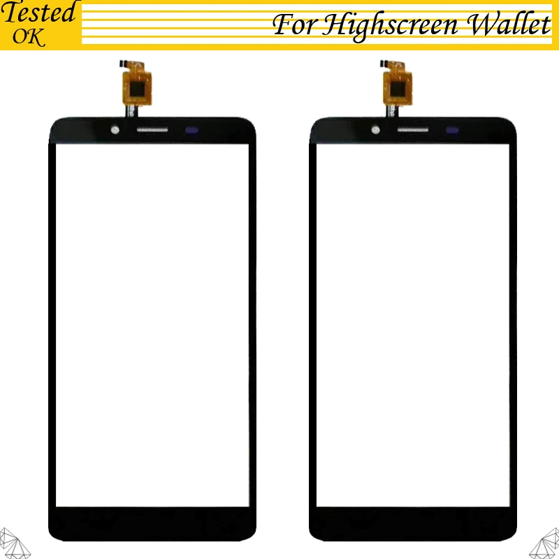 

100% Tested Working For Highscreen Wallet Touch Screen Touch Panel Sensor Front Glass replacement