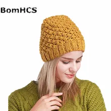 BomHCS простые модные зимние Для женщин шляпа шапочки с защитой ушей Женский Кепки