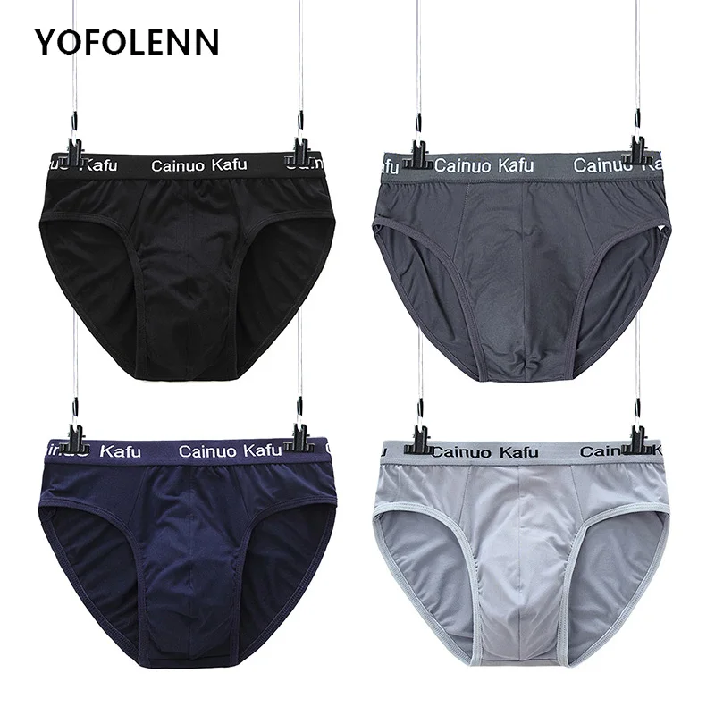 

4 Pieces/lot Mesh Silk Male Underwear Breathabel Briefs Men Bamboo Fiber Bodysuit Plus size Boy Slip Solid Sexy Underpant