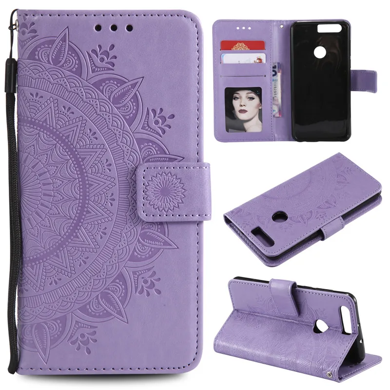 

For Huawei Honor 8 Case Wallet Magnet Embossing Holder Flip Soft TPU Silicone Leather Card Slots Phone Cover For Huawei FRD-L19