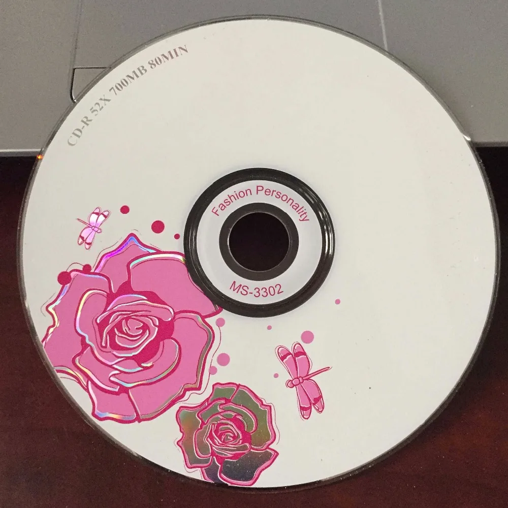 Wholesale 50 Discs Grade A 700 MB 52x Blank Rose Printed CD-R Disc | Электроника