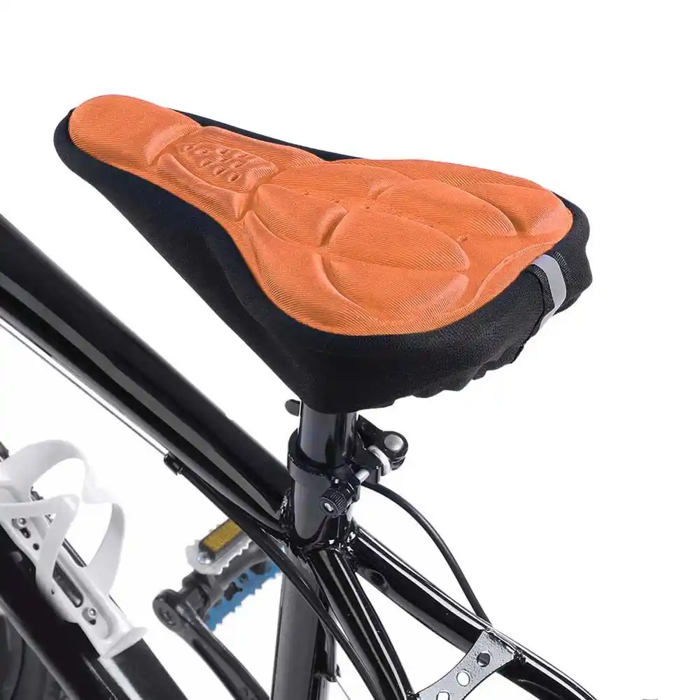 Sillín De Bicicleta 3D Suave Ciclismo Funda De Asiento Silicona Cojín Ergonómica