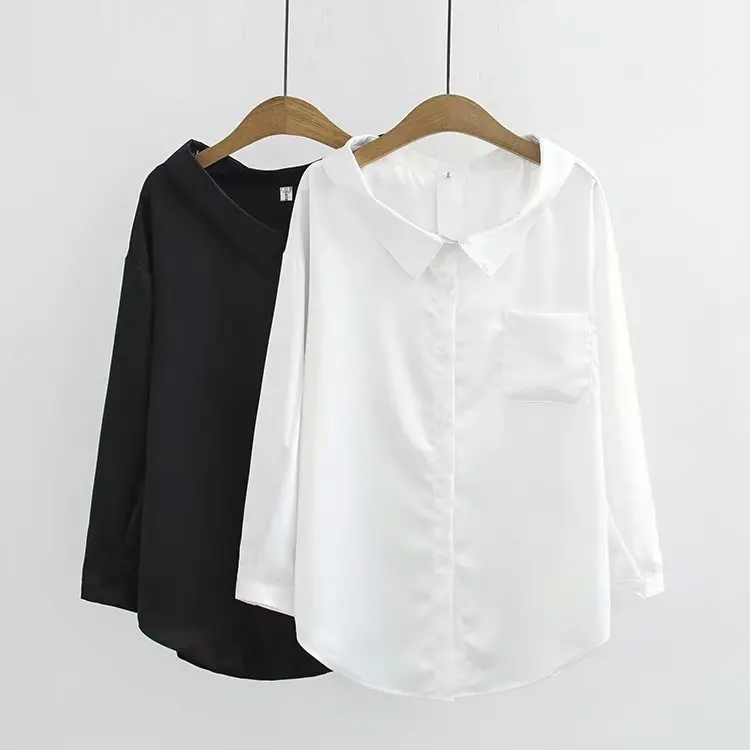 

Plus Size New Spring Shirt Oversize Big Size Long Shirt Women Ladies Blouses Style Clothing Full Sleeve