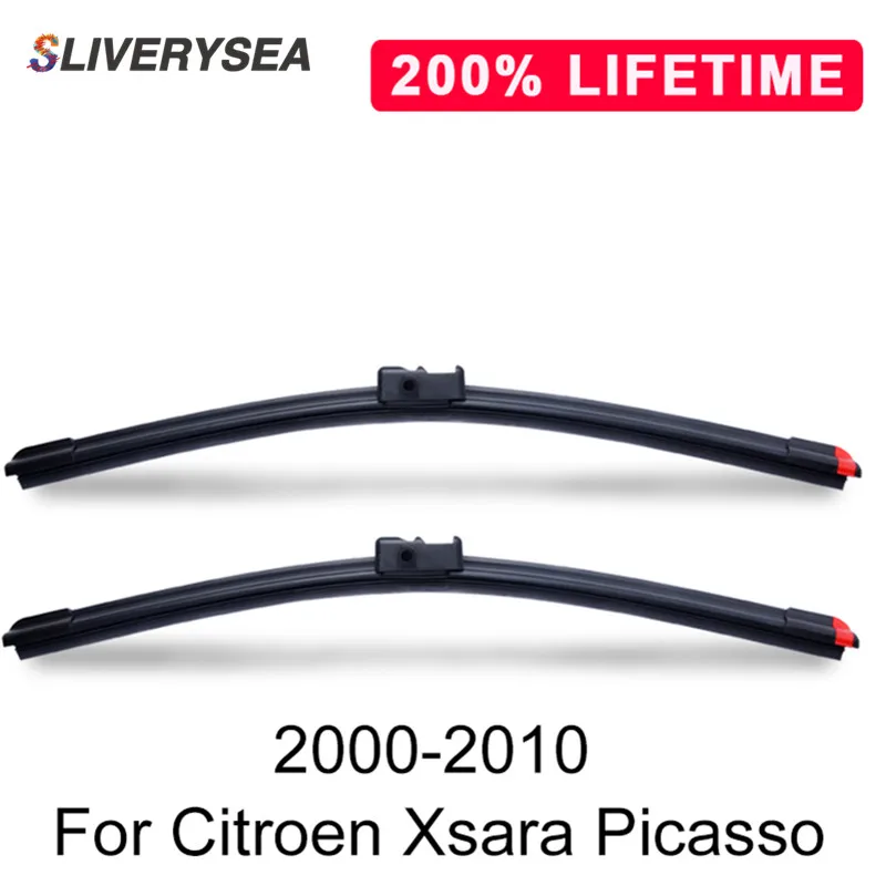 SLIVERYSEA стеклоочистителя для Citroen Xsara Picasso 2000-2010 натуральные резиновые Дворники для лобового стекла авто аксессуары