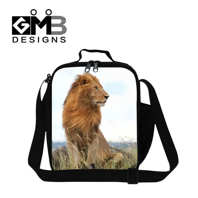 Forward Thermal Lunch Box Bag Cool Animal Lion Printed Tote Forward Thermal Lunch Box Bag Cool Animal Lion Printed Tote With Zipper Bento