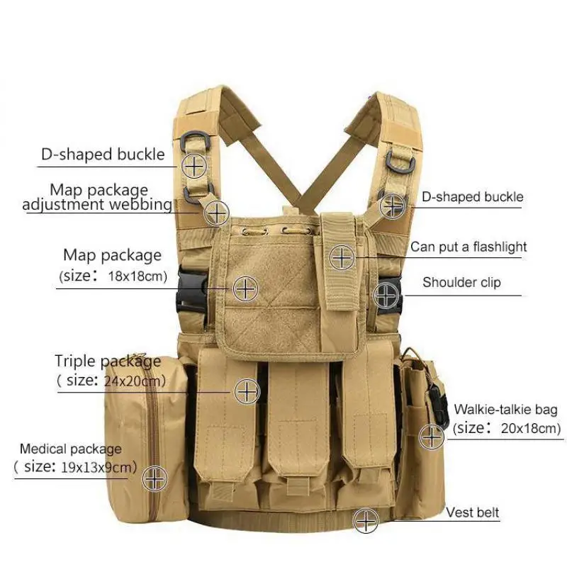 Мульти Карманы камуфляж molle тактический жилет страйкбол стрельба, битва шестерни подсумок для журналов Броня пластины Перевозчик военный жилет