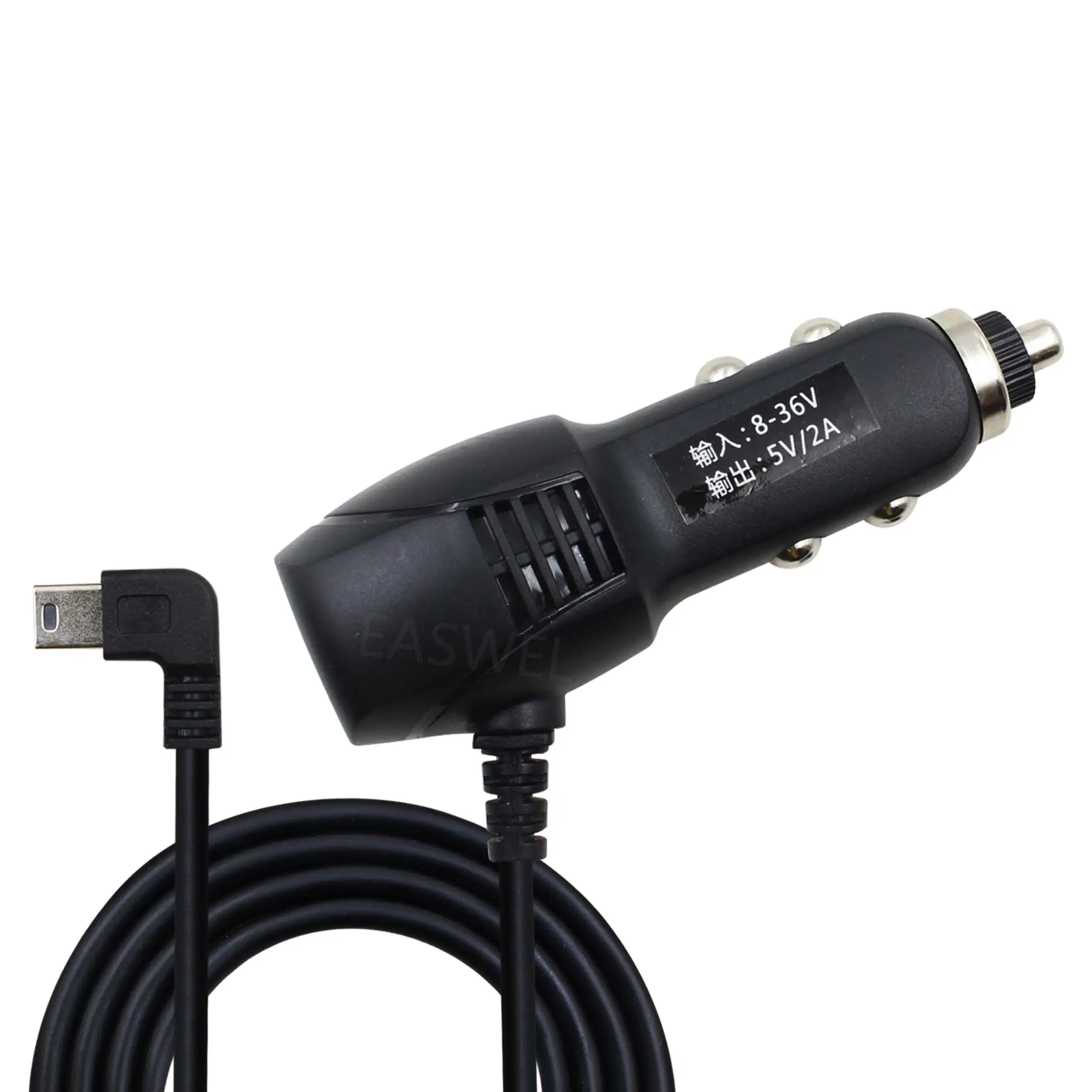 50 шт. мини USB порт 5 в 2A автомобильное зарядное устройство адаптер для автомобиль dvr зарядка 3,5 м кабель