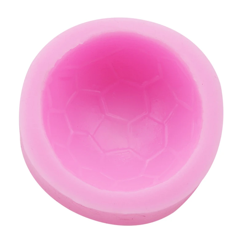 Форма футбола силиконовая форма 3D шар Мыло Плесень DIY помадка сахарный процесс шоколадные формы украшения торта аксессуары для выпечки - Цвет: Pink