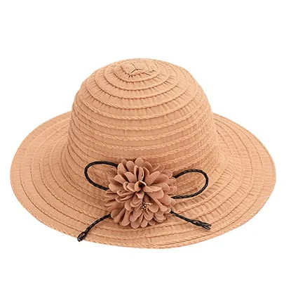 K Женские шляпы от солнца, повседневные Цветочные украшения, Chapeau Femme Ete, лаконичные универсальные одноцветные бейсболки, складная Солнцезащитная шляпа - Цвет: K