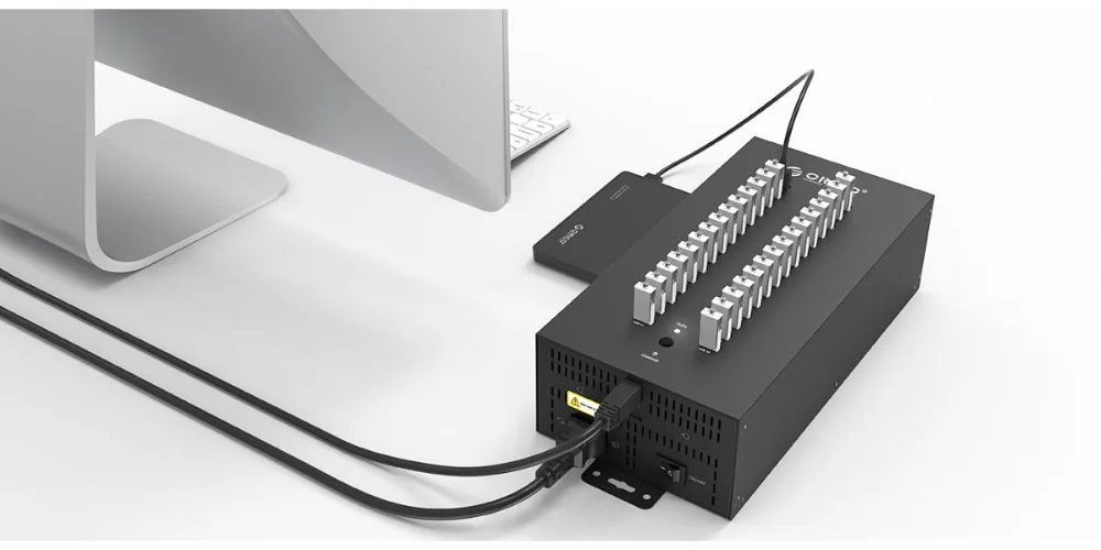ORICO 30 портов промышленный USB2.0 концентратор для TF SD u-диск тест данных Пакетная копия-черный многопортовый зарядный