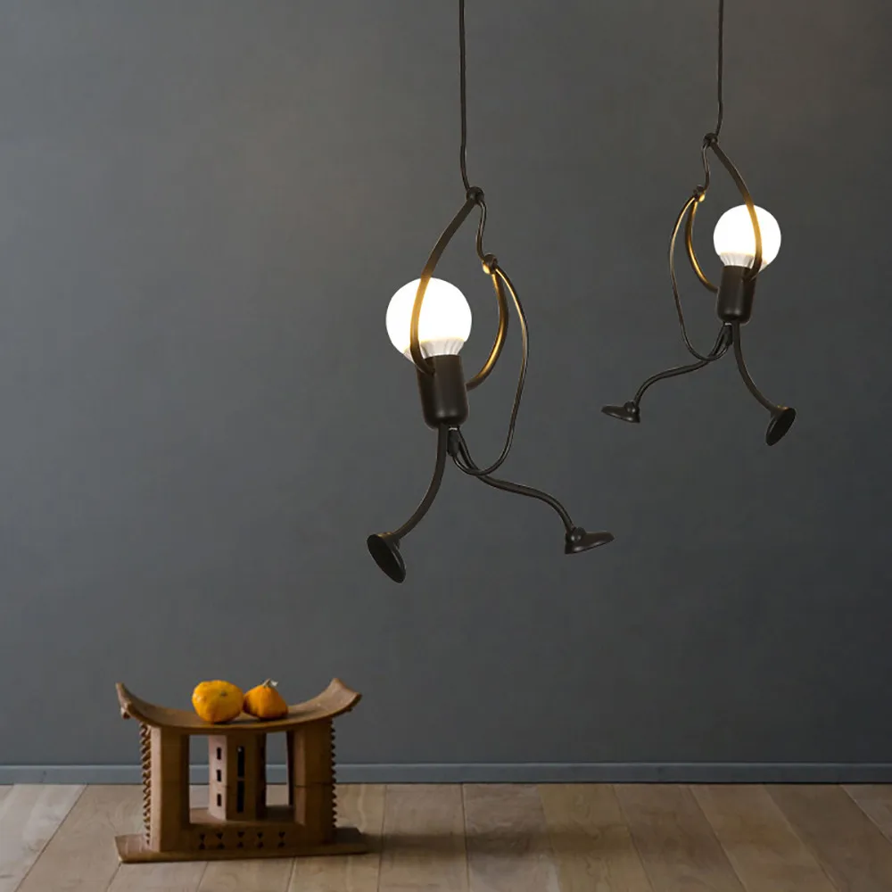 Современная Очаровательная подвесная люстра креативная железная лампа для людей элегантная вешалка для гостиной подвес для ламп