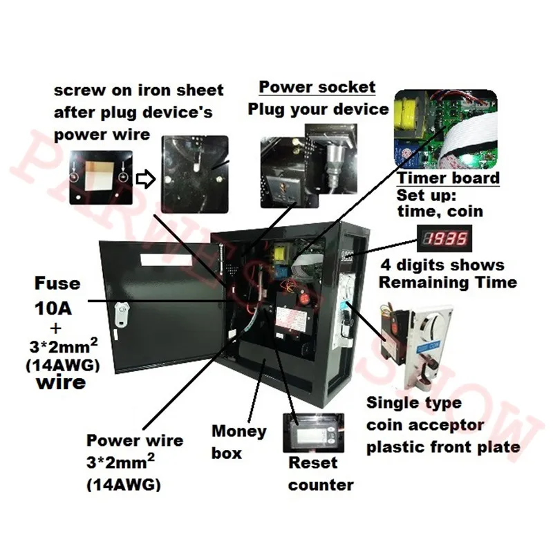 220 В 110 В Монетный счётчик плата управления блок питания коробка монета акцептор для монета управляемая аркадная игра машина