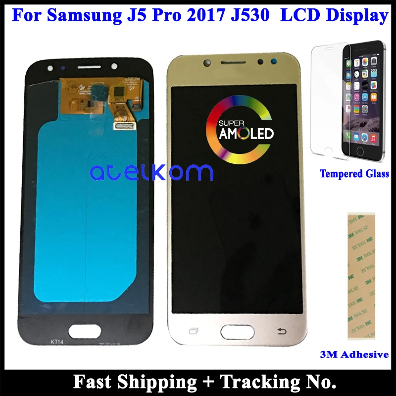 100% протестированный рабочий AMOLED для SAMSUNG J5 2017 J530 ЖК дисплей Samsung сенсорный экран