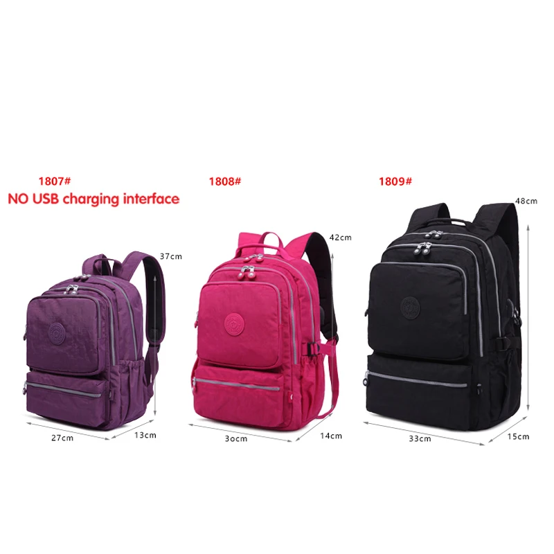 TEGAOTE الظهر المدرسية النساء مكافحة سرقة USB تهمة ظهره رجل محمول Bagpack الحقائب المدرسية للفتيات في سن المراهقة Mochila السفر