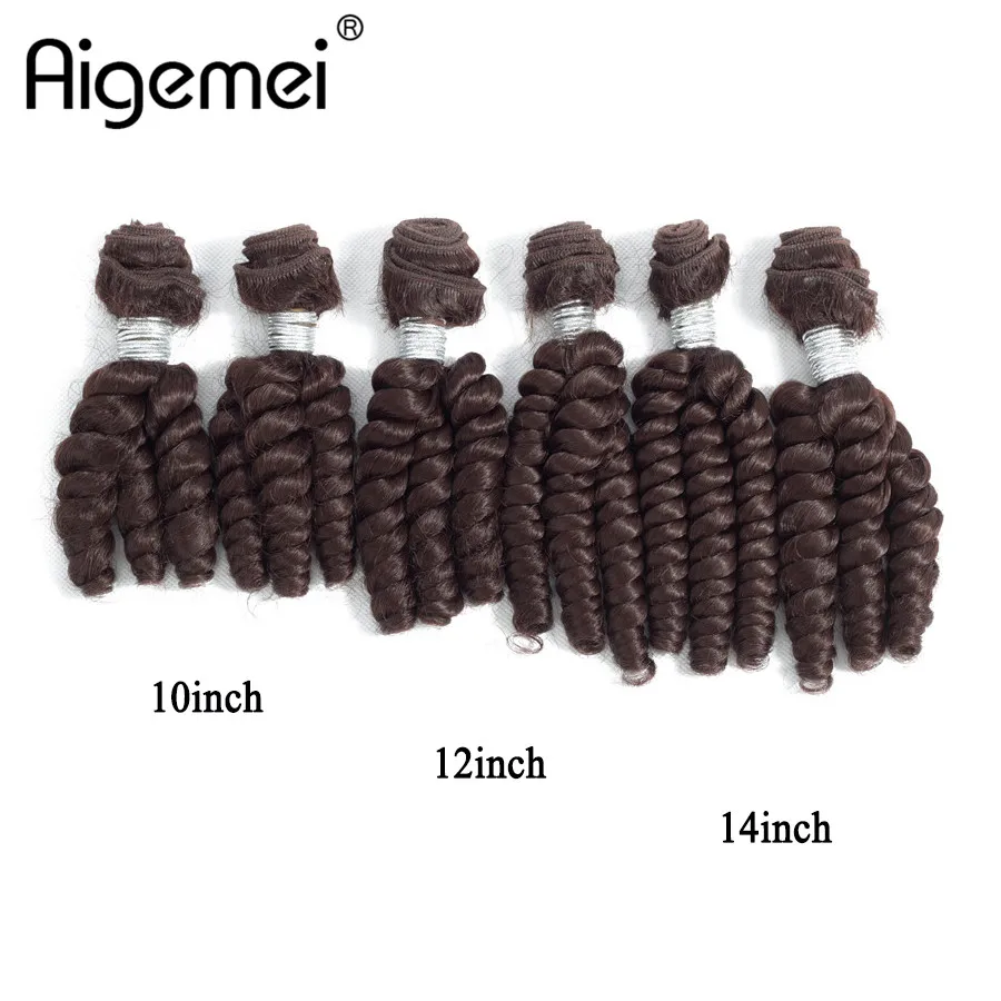 Aigemei плетение волос свободная волна синтетические высокотемпературные волокна для наращивания волос на всю голову 6 шт./партия 200 г 10 12 14 дюймов
