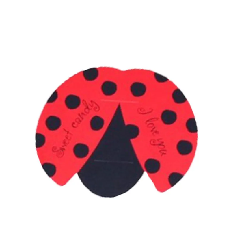 50 шт./лот Конфета леденец украшение подарок милые пчелы божья коровка Бабочка Дизайн карта-леденец прекрасный реквизит для детского дня рождения - Цвет: Ladybug