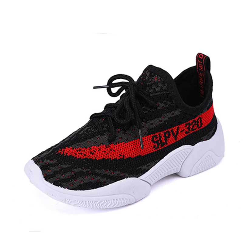 2019 New Spring Children Flyknit Sneakers For Boys Girls Breathable Trainers Kids Summer Comfortable Shoes