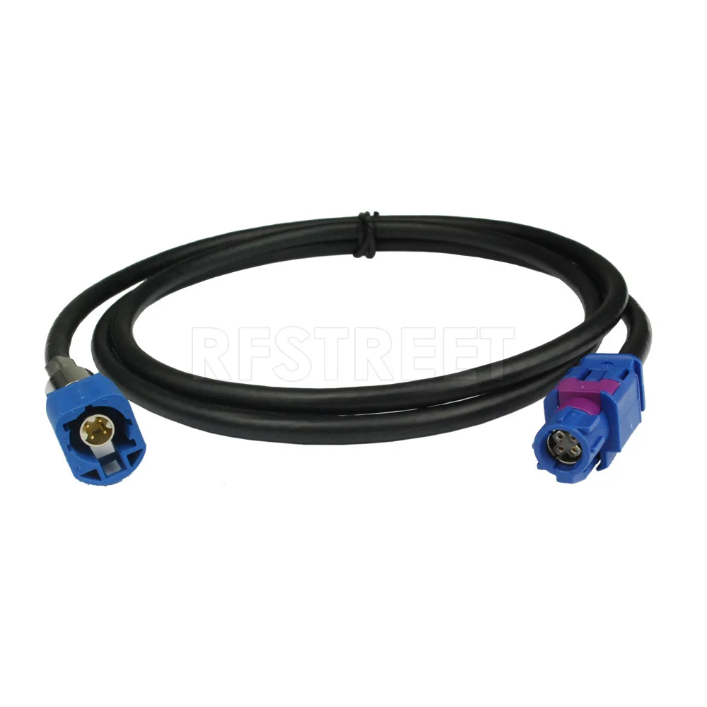 Vehicle FAKRA HSD Signal C Blue LVDS 1.2m Shielded Dacar 535 Cable for BMW、Benz