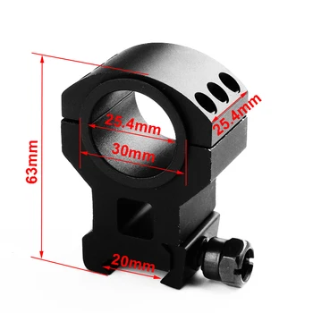 

Six Bolts 25.4mm/30mm Ring suit 20mm Rail Mount Rifle Gun Accessories for Hunting