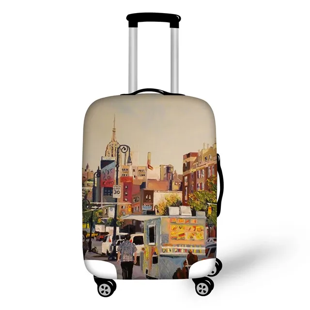 FORUDESIGNS/эластичные дорожные аксессуары с пейзажным узором для чемодана 18-32 дюймов, защитный чехол для багажа, модные чехлы для чемодана - Цвет: Z291