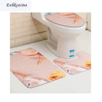 

Free Shipping 3pcs Wishing bottle Toliet Mat Bathroom Bath Mat Set Non Slip 50x80cm&45x75cm Tapis Salle De Bain Tapete Banheiro