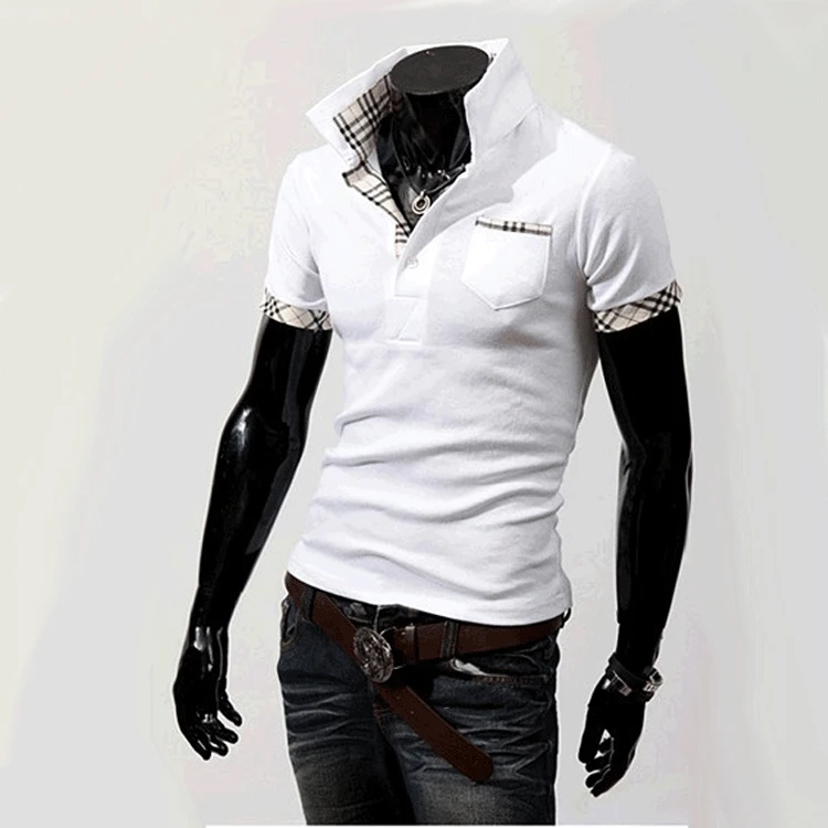 2019 Men Brand high-grade T Shirt fashion soft comfortable T-shirt Turn-down Slim Fit Loose Casual Cotton Tee Plus Size top coat 2019 Men Brand high-grade T Shirt fashion soft comfortable T-shirt Turn-down Slim Fit Loose Casual Cotton Tee Plus Size top coat
