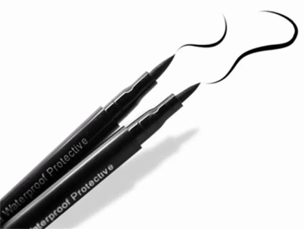 Пикантные черные сапоги Водонепроницаемый жидкости Подводка для глаз ручка Super Slim Eye Liner Макияж Мода