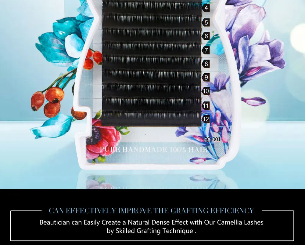 YELIX 3d-6d Camellia Fast Blossom Lashes объемный вентилятор для ресниц наращивание ресниц Накладные норковые ресницы Индивидуальные Накладные ресницы макияж