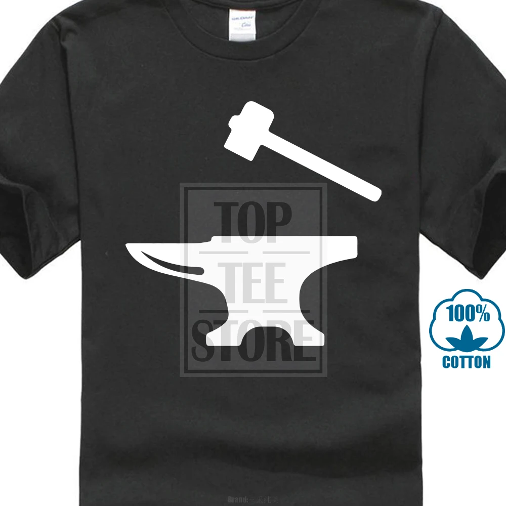 

Blacksmith Anvil Hammer Forge Metal Work Popular Tagless Tee T Shirt