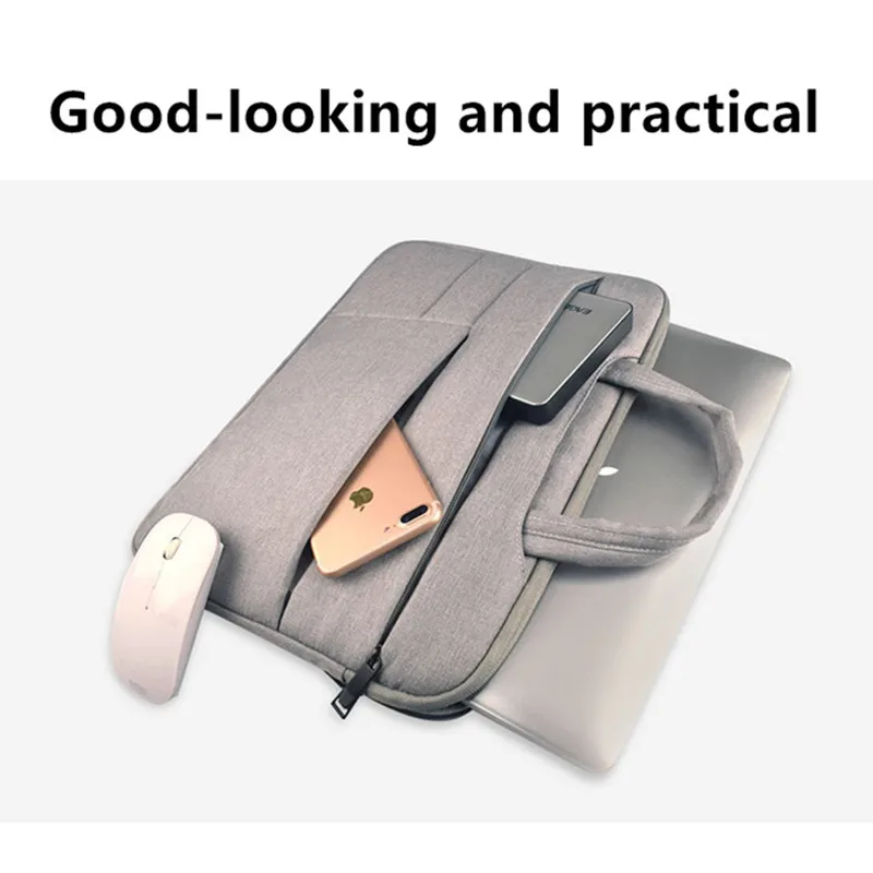 Сумка на молнии с ручкой для ноутбука 11 12 13 14 15 6 дюйма чехол MacBook Xiaomi Samsung HP Lenovo Asus