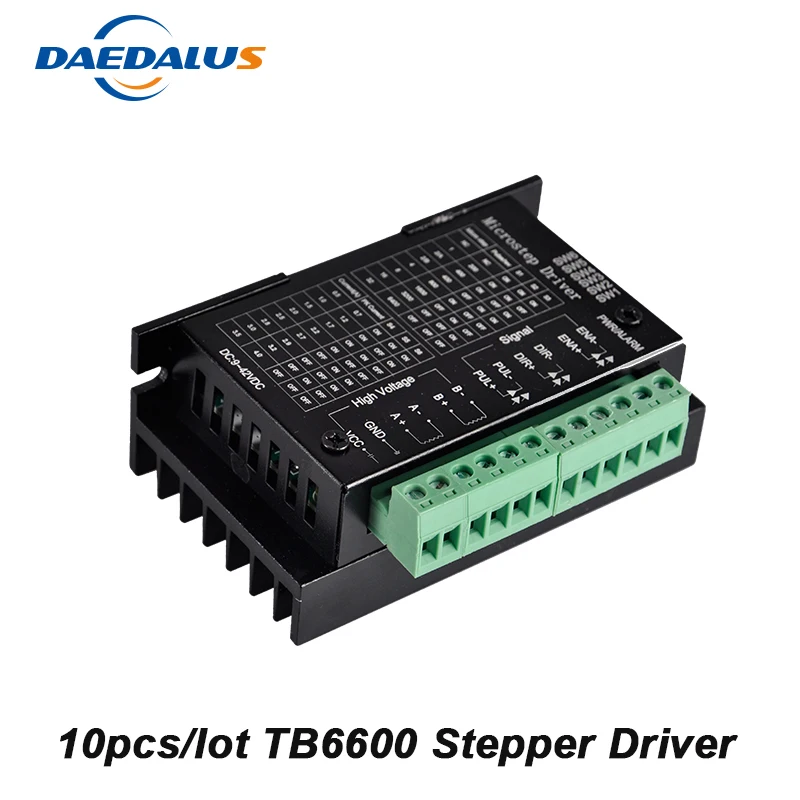 

10pcs Updated Version Of Tb6600 Stepper Motor Driver 4a 9~42v Ttl 32 Micro-step Cnc 1 Axis New 2 Or 4 Phase Of Moto 42, 57, 86