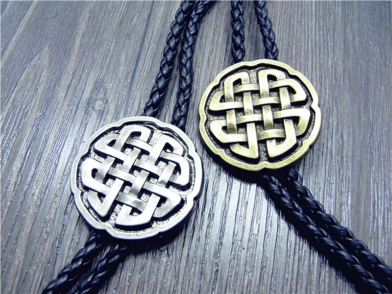 

Bolo Tie New retro shirt chain lucky knot collar necklaces long neckties pendant