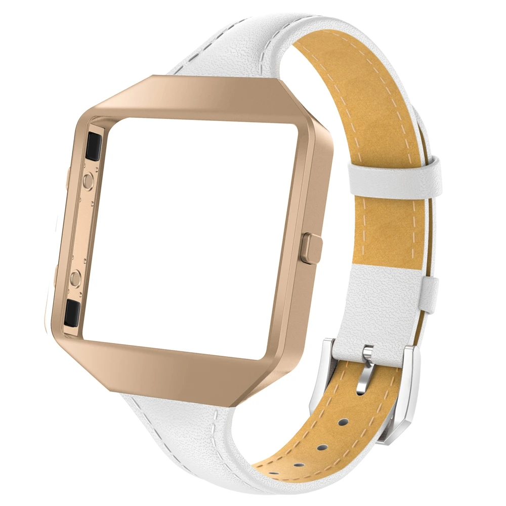 Ремешок для часов из натуральной кожи для Fitbit Blaze сменный ремешок + металлическая рамка Wrsit Band для Fitbit Blaze смарт-ремешок для часов