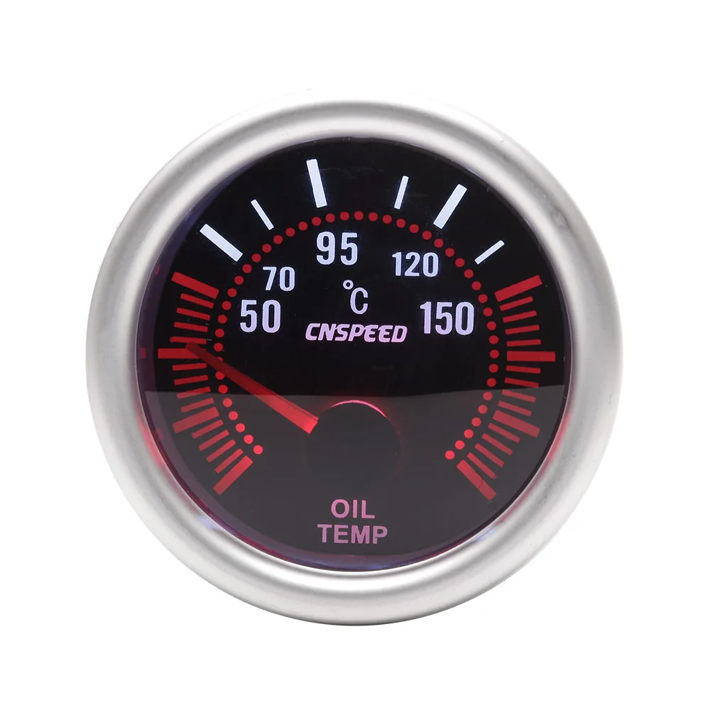 CNSPEED Автомобильный датчик температуры масла 50~ 150 C " 52 мм Универсальный Белый светодиодный цифровой датчик температуры масла 12 В с датчиком