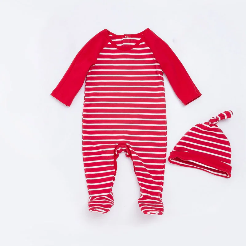 Christmas Baby Striped Clothes 2pcs Set Infant Toddler Baby Long