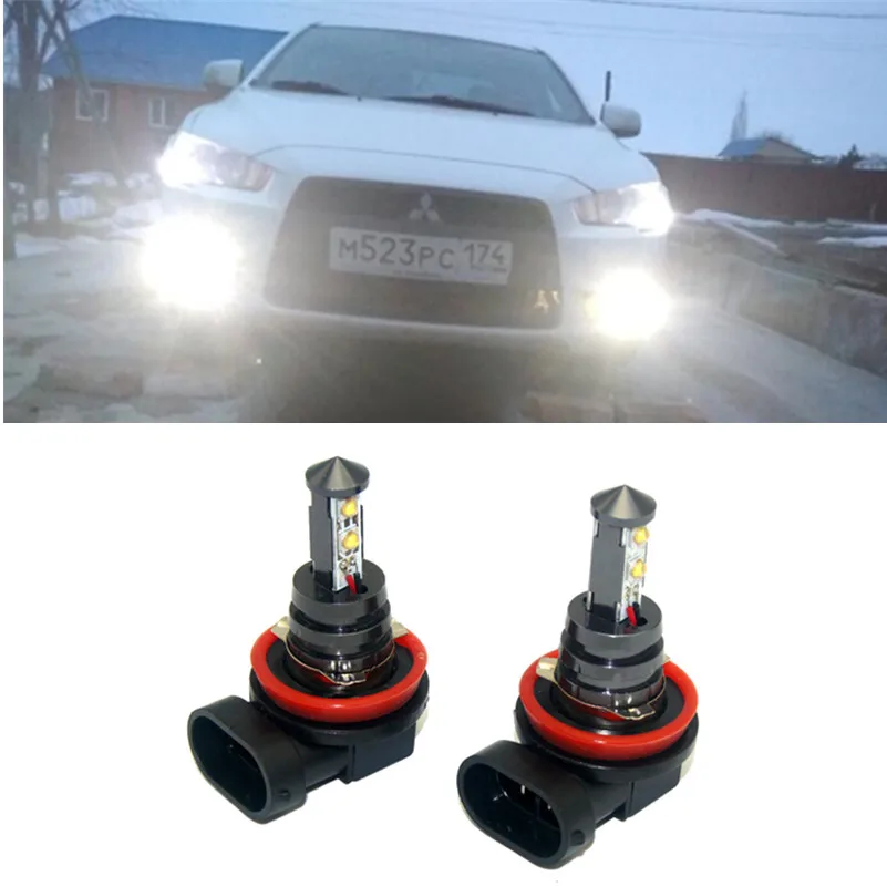 

2x H11 H8 LED Car fog lights bulb DRL For Mitsubishi Lancer 2010-2014 Mitsubishi Asx Accessories
