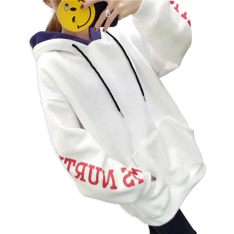 2018 جديد الكورية هوديس النساء عارضة فضفاض إمرأة قمصان سويت شيرت بقلنسوة زائد المخملية رشاقته المتضخم أعلى الخريف الشتاء الروسية الساخن 2018 جديد الكورية هوديس النساء عارضة فضفاض إمرأة قمصان سويت شيرت بقلنسوة زائد المخملية رشاقته المتضخم أعلى الخريف الشتاء الروسية الساخن