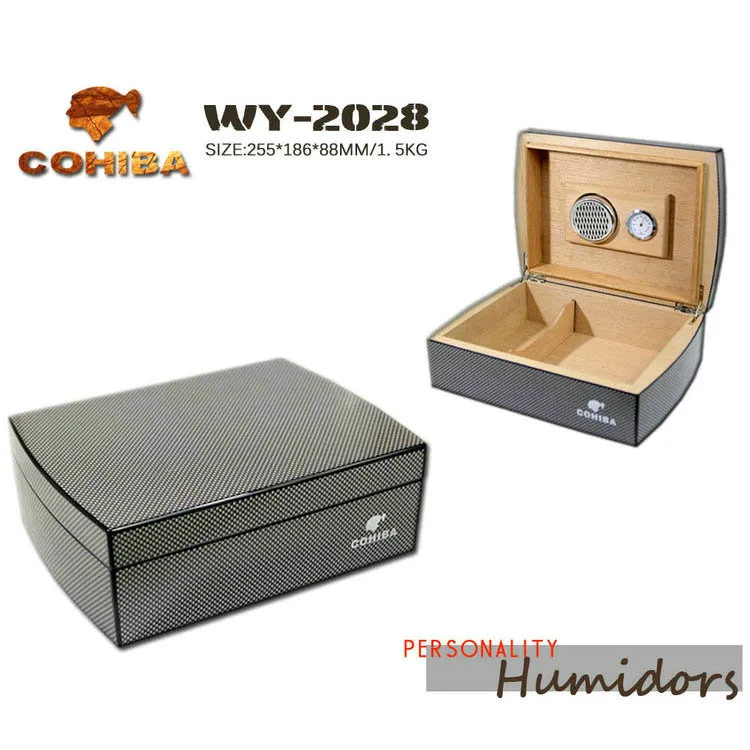 Cohiba Cigar lubinski humidor увлажнение шкафчик cedar pine arbon волокно коробка увлажнитель с гигрометром порт кубинская Испания аксессуары