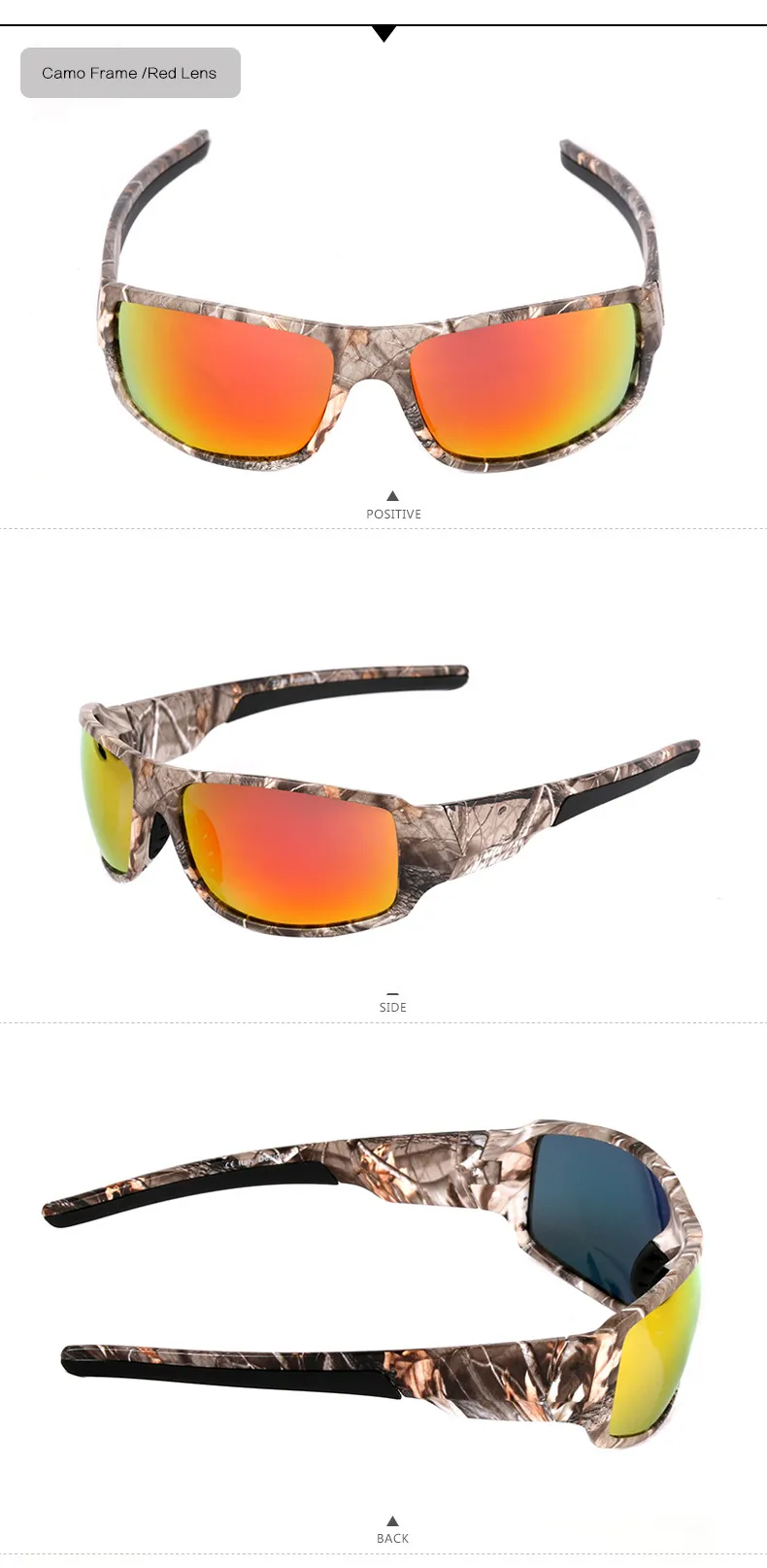 Прямая поставка, мужские камуфляжные очки в оправе, стильные поляризованные солнцезащитные очки для вождения, камуфляжные поляризационные солнцезащитные очки, защита от уф400 лучей