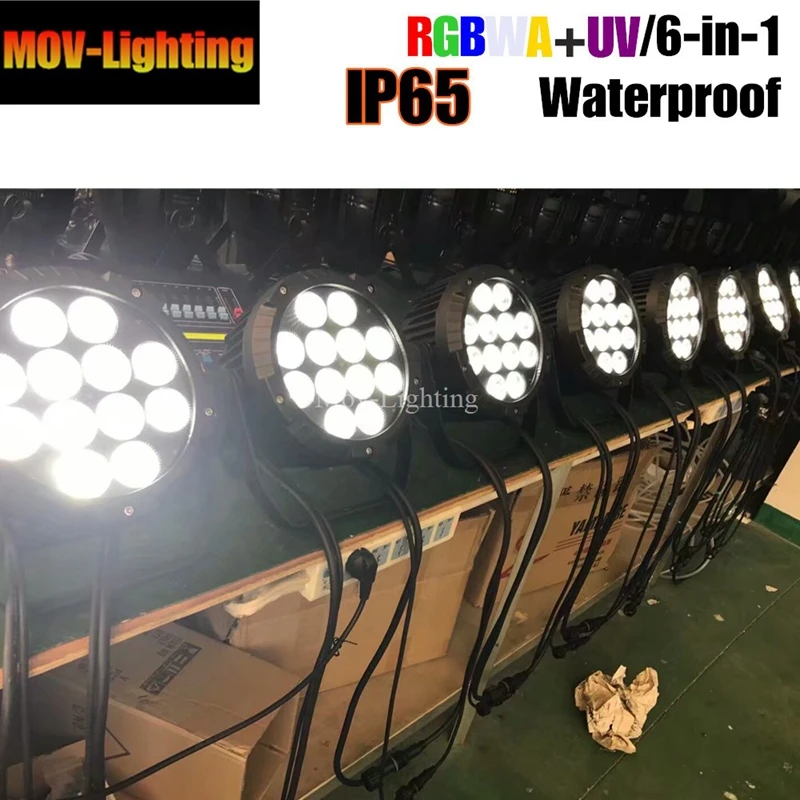 4 шт./лот 12X18W RGBWA UV 6in1 водонепроницаемый Led Par свет Открытый LED Банки DMX|Эффект